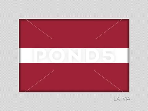 Flag of Latvia. National Ensign Aspect Ratio 2 to 3 on Gray Stock Illustration