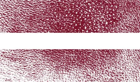 Flag of Latvia with old texture. Vector Stock Illustration