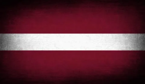 Flag of Latvia with old texture. Vector Stock Illustration