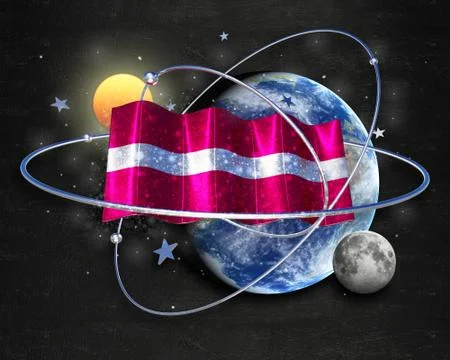 Flag Latvia quality designer flag イラスト素材