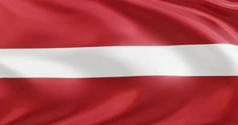 Flag of Latvia, Seamless looping animation fluttering in the wind Stock Footage 172494967