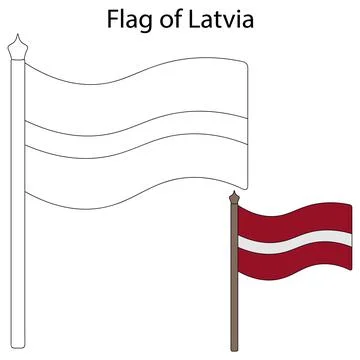 Flag of Latvia. Vector illustration. Illustrazione stock