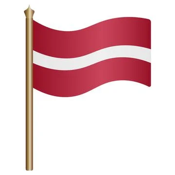 Flag of Latvia. Vector illustration. イラスト素材