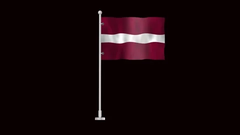 Flag of Latvia waving Stock Footage 320892316