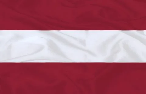 Flag of Latvia Waving Stock Illustration