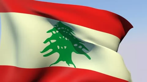 Flag of Lebanon HD 스톡 동영상 14490874