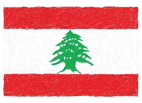 Flag of lebanon Stock Illustration