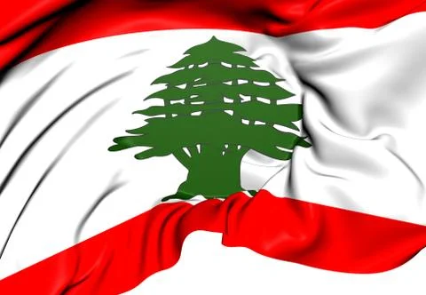 Flag of lebanon Stock Illustration