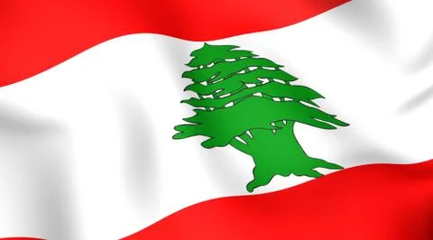 Flag of lebanon Stock Illustration