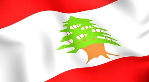 Flag of lebanon Stock Illustration