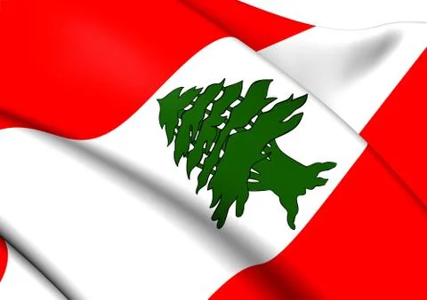 Flag of lebanon Stock Illustration