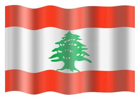 Flag of Lebanon Stock Illustration