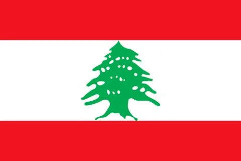 Flag of Lebanon Illustrazione stock