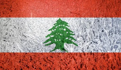 Flag of Lebanon Illustrazione stock