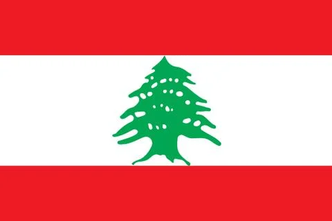 Flag of Lebanon Vector illustration Stock Illustration