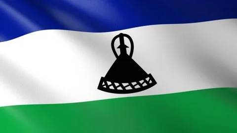 Flag of Lesotho Stock Footage 151433561