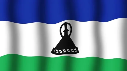 Flag of Lesotho Stock Footage 175660330