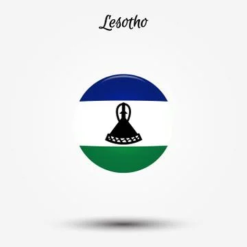 Flag of Lesotho icon Stock Illustration
