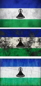 Flag of lesotho Stock Illustration