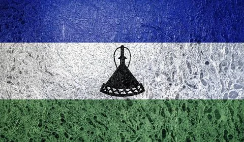 Flag of Lesotho Illustrazione stock