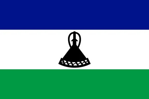 Flag of Lesotho Stock Illustration