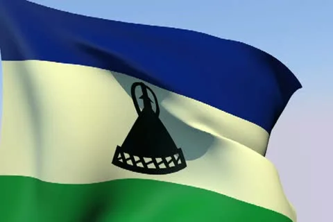 Flag of Lesotho NTSC Stock Footage 14499936