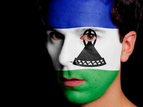 Flag of lesotho Stock Photos