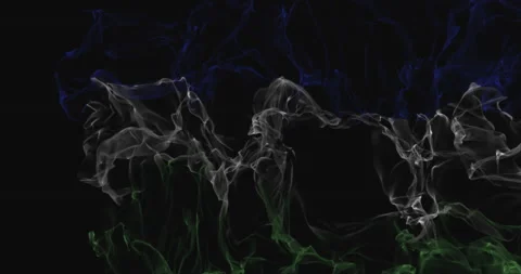 Flag Lesotho  turns into smoke. State weakening concept, alpha channel. Stock Footage 172480928