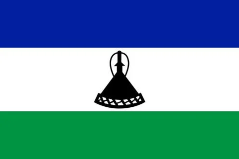 Flag of Lesotho Vector illustration Illustrazione stock