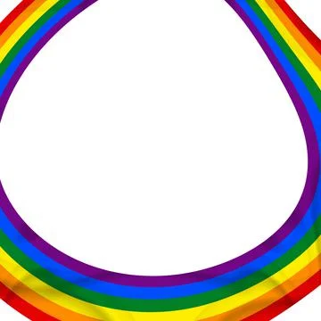 Flag LGBT icon, round frame. Template design, vector illustration. Love wins Stock Illustration