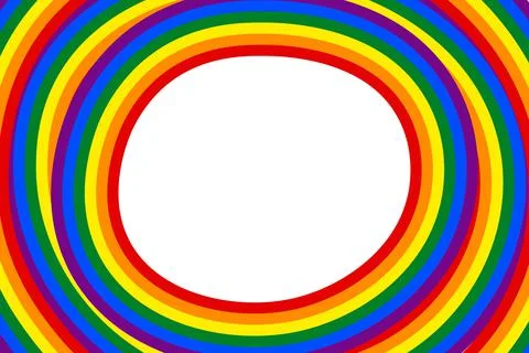 Flag LGBT icon, round frame. Template design, vector illustration. Love wins イラスト素材