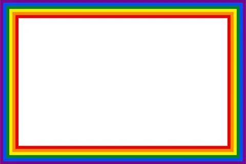 Flag LGBT icon, squared frame. Template design, vector illustration. Love wins Stock Illustration