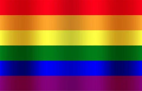 Flag, lgbt, rainbow icon. Vector illustration, flat design. Illustrazione stock