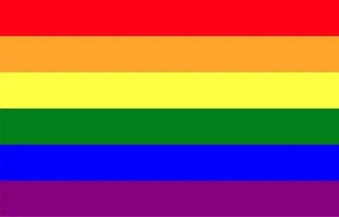 Flag, lgbt, rainbow icon. Vector illustration, flat design. Stock Illustration