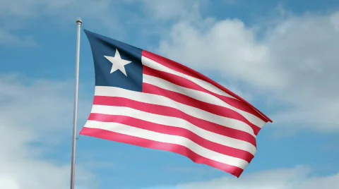 Flag of Liberia Video stock 443315