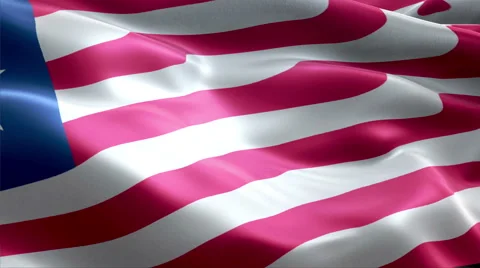 Flag Liberia Video stock 47750874