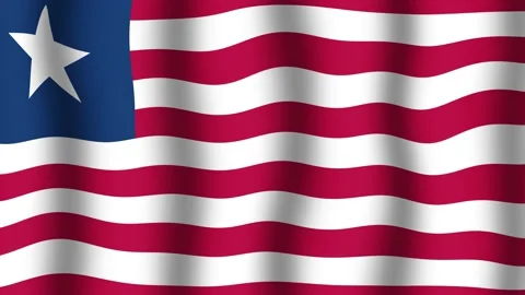 Flag of Liberia Stock Footage 175823001