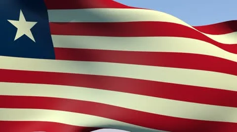 Flag of Liberia HD Stock Footage 14505533