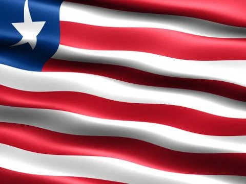 Flag of liberia Stock Illustration
