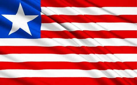 Flag of Liberia Stock Illustration