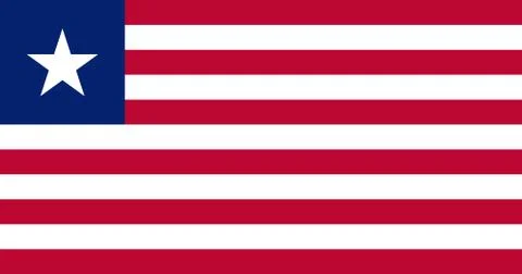 Flag of Liberia Illustrazione stock