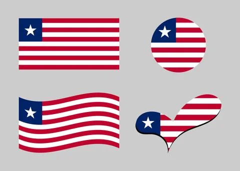 Flag of Liberia Stock Illustration