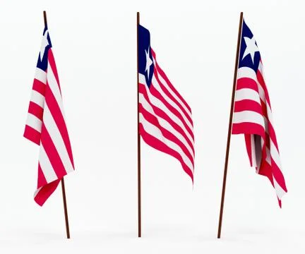 Flag of Liberia Stock Photos