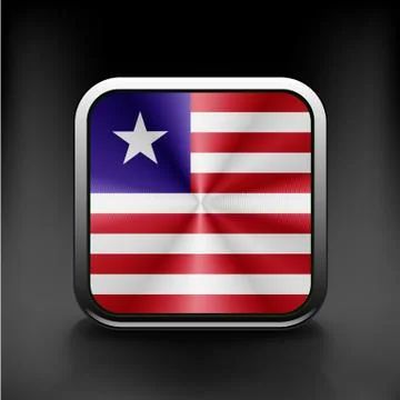 Flag of Liberia. Vector. Accurate dimensions Illustrazione stock