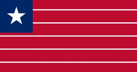 Flag of Liberia Vector illustration Stock Illustration
