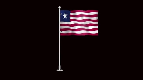 Flag of Liberia waving Stock Footage 320892313