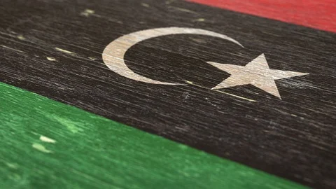 Flag Of Libya. 1080p, 60fps Stock Footage 117164252