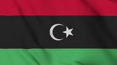 Flag of Libya – 4K Seamless Loop of the North African Nations Banner Stock Footage 309973416