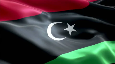 Flag Libya Video stock 47750977