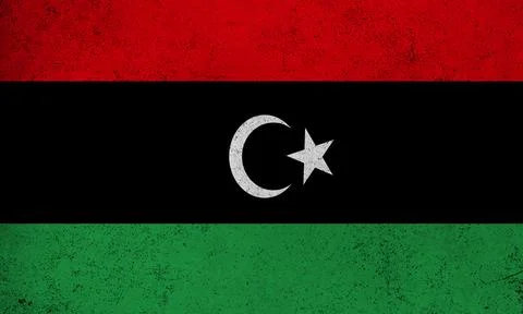 Flag Libya grunge texture 스톡 일러스트